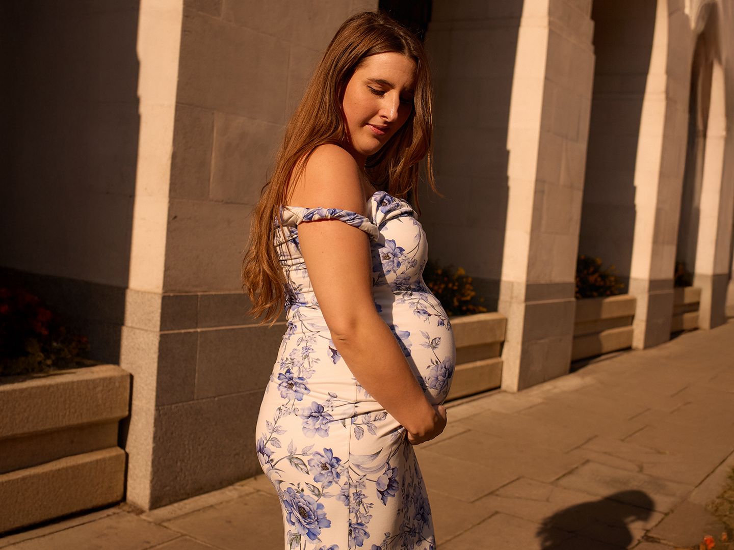I just found the best maternity wedding guest dress