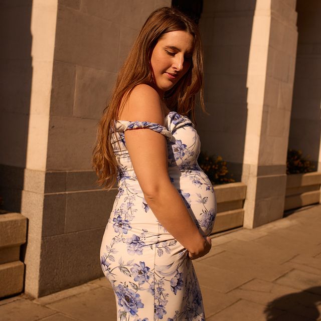 I just found the best maternity wedding guest dress