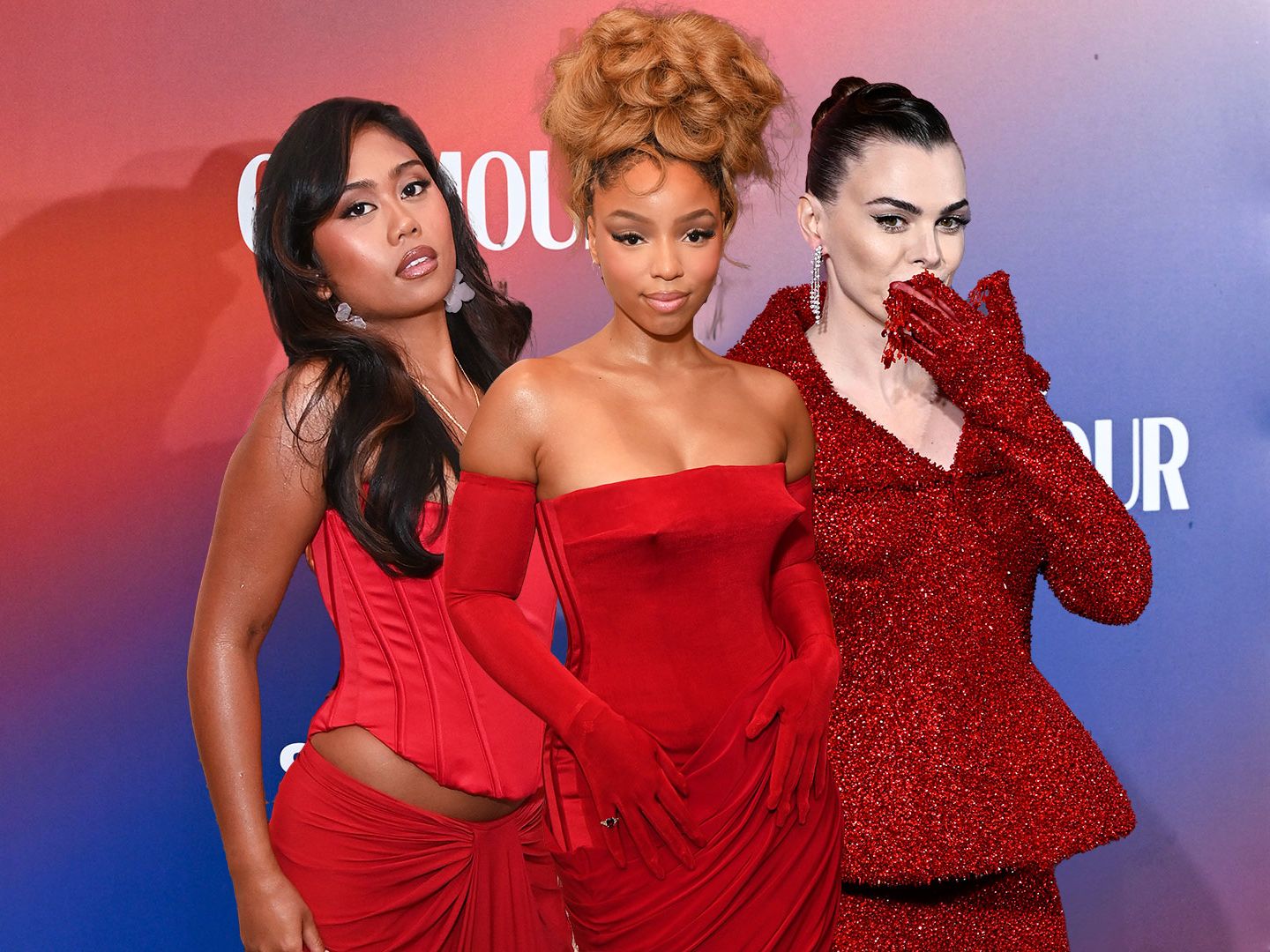 Tomato red is the hottest shade of the season, according to the GLAMOUR Women of the Year Awards